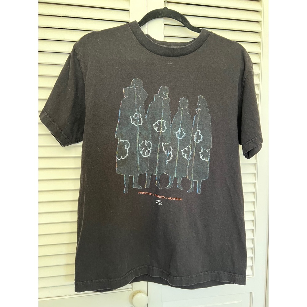 Primitive x Naruto Akatsuki Tee Black Anime Skate Streetwear Grunge Mens S
